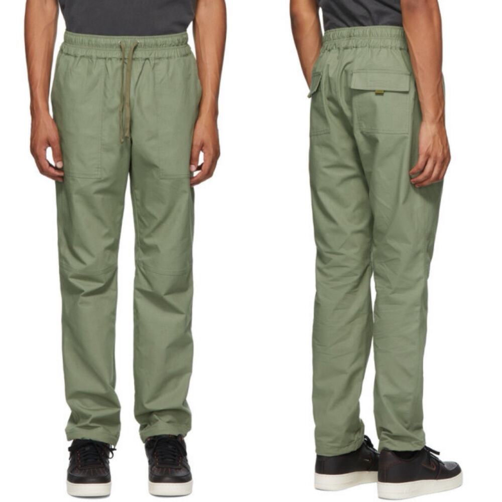 John Elliott Olive Green Khaki Cotton Drawstring Naval Himalayan Pants Small / 1